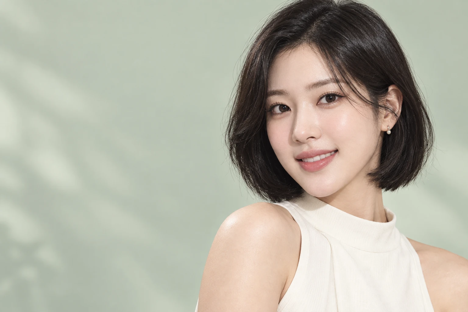 단발 여성 AI 모델