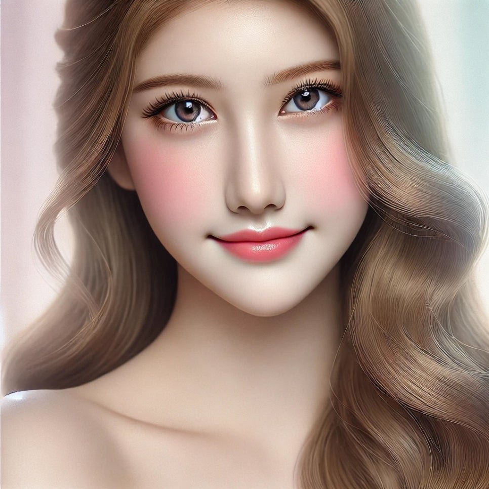 좌) 긴 중안면부의 얼굴 / 우) 적당한 중안면부 길이의 얼굴