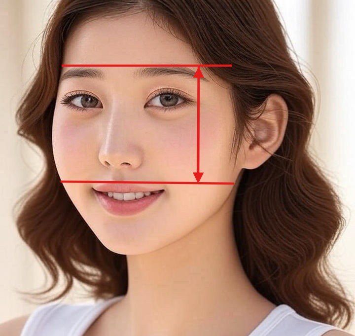 AI 이미지인 만큼 얼굴 길이·이목구비·피부가 모두 같은 조건입니다.