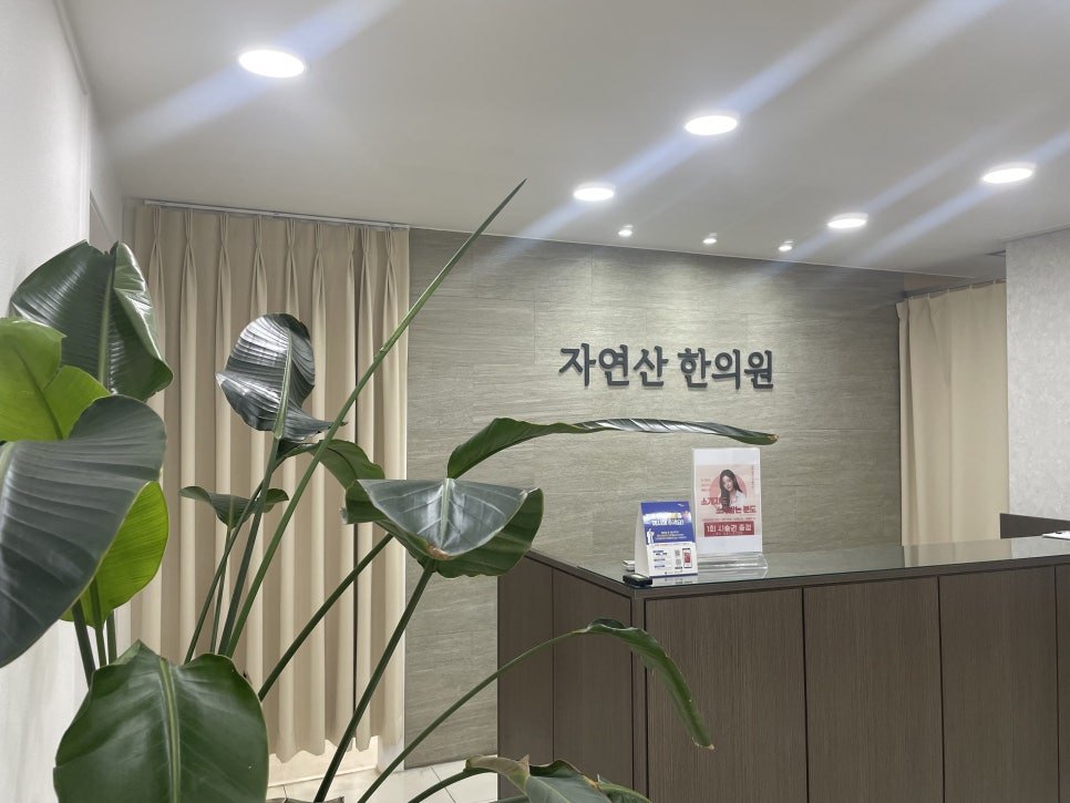 자연산한의원 로비와 데스크